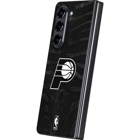 NBA Indiana Pacers Black Animal Print Galaxy Z Fold5 5G Skin